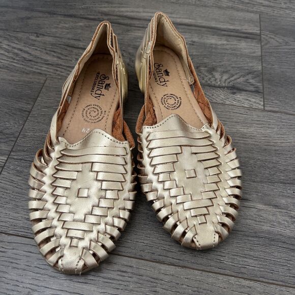 Sandy Exclusivas Shoes - Sandy Exclusivas Womens Faux Leather Mexican Huarache Flat Sandal 24/US 6
